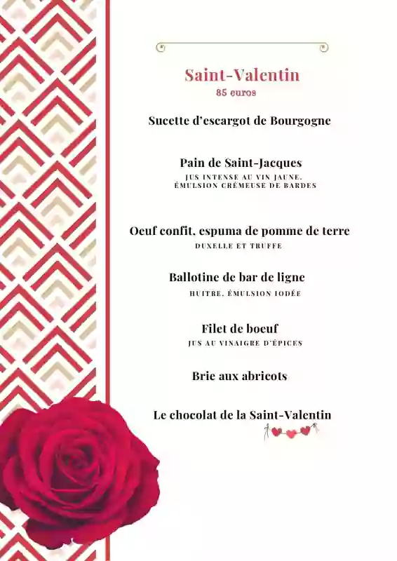 Menu Saint Valentin - L'Auberge Du Chasseur - restaurant GROSROUVRE - Restaurant Les Mesnuls
